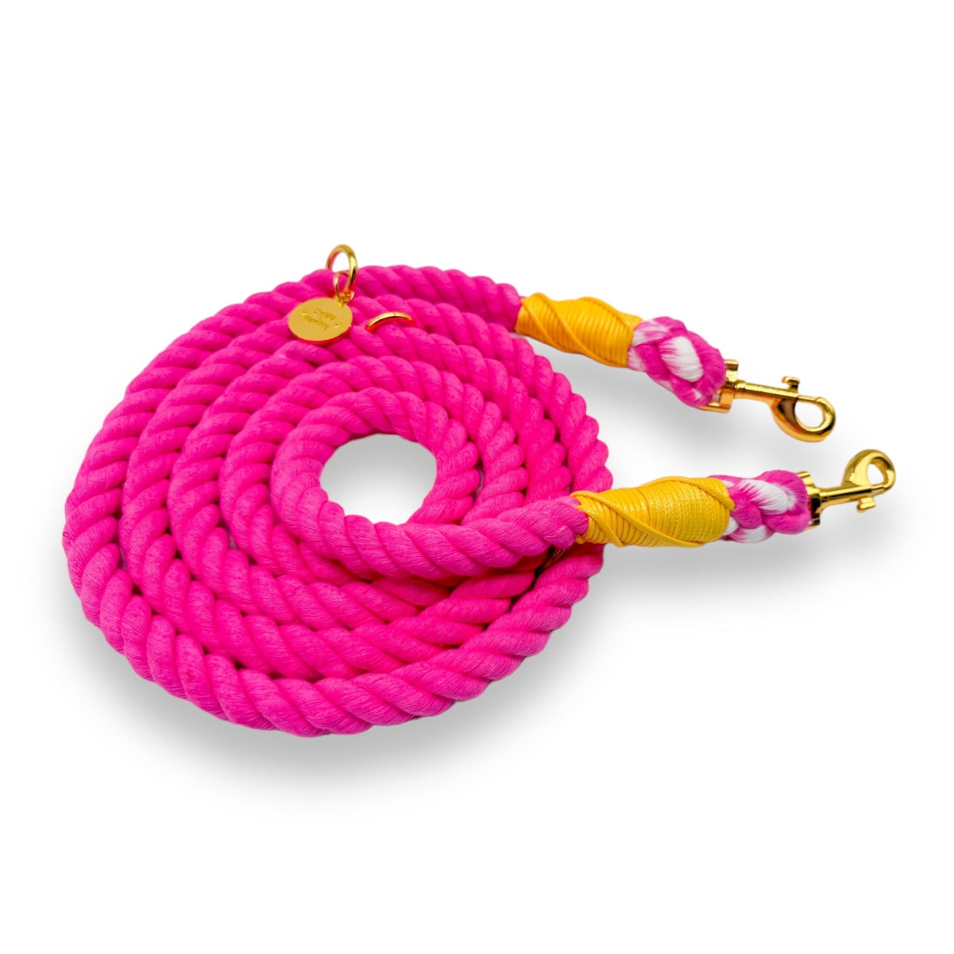 Zelda & Harley Hands Free Rope Leash Hands Free Rope Leash - Hot Pink